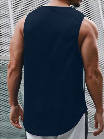 Men's Sleeveless Graphic Tank Top Crew Neck Casual Athletic Muscle Tee Shirt in Saudi Arabia