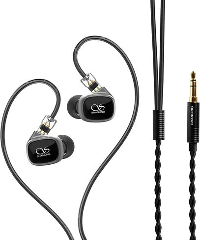 SHANLING MG20 HiFi Wired Earbuds, 3.5mm Plug in-Ear Earphones, DLC Diaphragm Dynamic Unit, Detachable 0.78/2PIN Cable, Ergonomic Design, Audiophile Earphones for Music in Kuwait