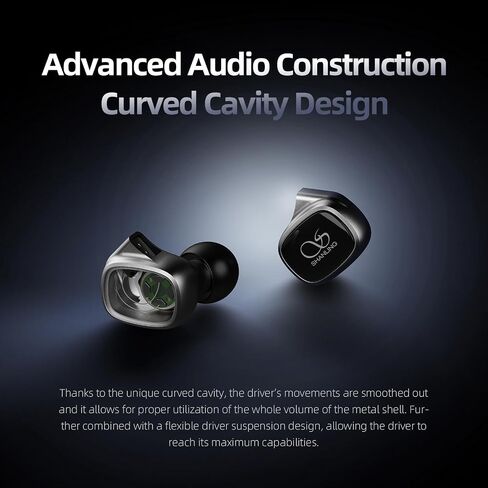 SHANLING MG20 HiFi Wired Earbuds, 3.5mm Plug in-Ear Earphones, DLC Diaphragm Dynamic Unit, Detachable 0.78/2PIN Cable, Ergonomic Design, Audiophile Earphones for Music in Kuwait
