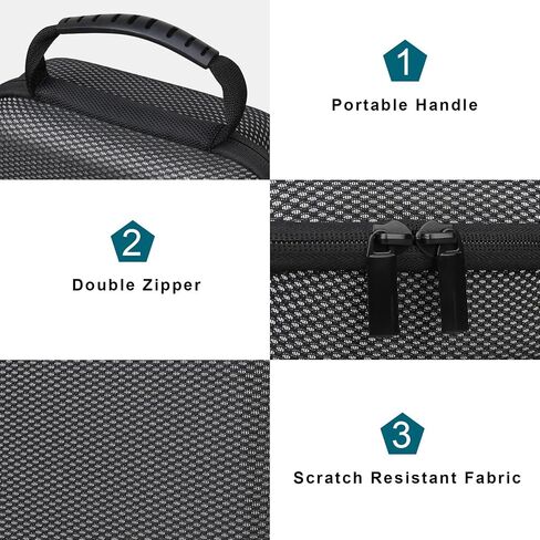Canboc Carrying Case for Fujifilm INSTAX Wide EVO 2-in-1 Instant Film Camera and Printer, Zipper Mesh Bag fits Photo Paper and Cable, Black(Case Only) in Kuwait