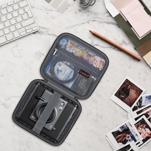 Canboc Carrying Case for Fujifilm INSTAX Wide EVO 2-in-1 Instant Film Camera and Printer, Zipper Mesh Bag fits Photo Paper and Cable, Black(Case Only) in Kuwait
