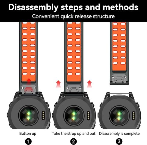 متوافق مع Fenix ​​8 47mm/Fenix ​​E/Fenix ​​7/6/5 Watch Band 22mm Easy-Fit Silicon Soft Sport Band For Fenix ​​7 Pro/Fenix ​​6 Pro/Fenix ​​5 Plus/Forerunner 945/935 Warkatches in Kuwait