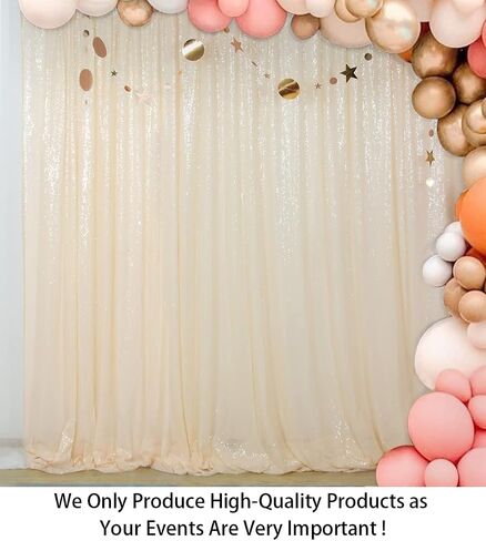 ShinyBeauty Sequin Backdrop 6FTx6FT Royal Blue Wedding Shimmer Fabric Background for Baby Shower, Party Event - Photo Booth Sparkle Sequin Wall in Kuwait