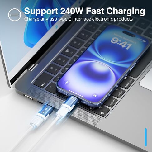 Magnetic USB C Adapter 240W 2 Pack, 24Pin USBC Magnetic Adapter, Straight 40Gbps 8K 60Hz Type C for Phone 16/15 Series, Ma-Book Pro/Pad Series (Pink) in Kuwait