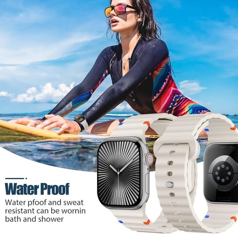 فرقة رياضية لشرائط Apple Watch للنساء 40 مم 41 مم 44 مم 45 مم 46 مم 42 مم 38 مم ، ورسالة سليكون ناعمة للسيليكون لسلسلة IWatch 10 9 8 7 6 5 4 3 SE 2ND Ultra/2 49mm 41 45 40 44 MM ، 6 Pack in Kuwait