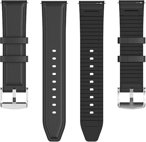Compatible with ALPHAGEAR Smartwatch Bands, 22mm Quick Release Leather Silicone Breathable Replacement Smartwatch Strap Wristband Compatible with ALPHAGEAR Bravo II, Bravo XL, Raptor, Commander, Juliet Watch in Saudi Arabia