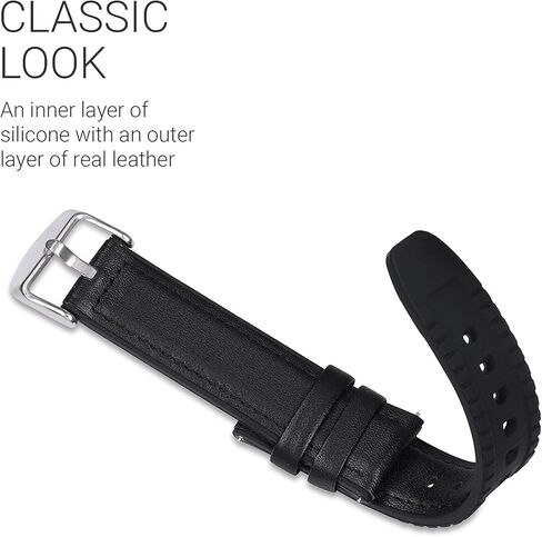 Compatible with ALPHAGEAR Smartwatch Bands, 22mm Quick Release Leather Silicone Breathable Replacement Smartwatch Strap Wristband Compatible with ALPHAGEAR Bravo II, Bravo XL, Raptor, Commander, Juliet Watch in Saudi Arabia