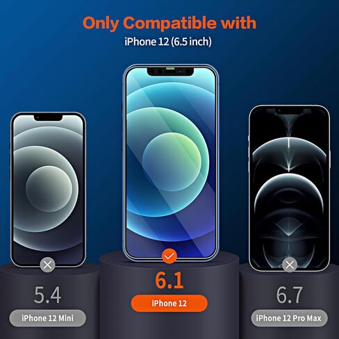 [2 Pack] Green Privacy Screen Protector for iPhone 12/12 Pro (6.1 Inch), [Easy Installation Kit][Anti Peeping][Case Friendly] Green Anti-Spy Tempered Glass Screen Protector in Saudi Arabia