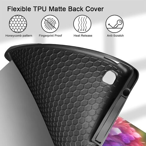 Tuiklol for Samsung Tab S6 Lite 10.4 Inch Case 2024/2022/2020 Model SM-P620/P625/P613/P619/P610/P615,Built-in Pencil Holder,Slim TPU Trifold Stand Cover Auto Wake/Sleep,Rainbow owl in Saudi Arabia