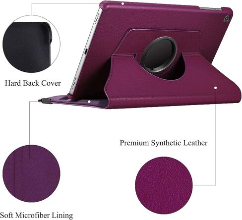 Rotating Case for Galaxy Tab A 8.0 2019 Model SM-T290, 360 Degree Rotating Stand Case Full Protective Cover for Samsung Galaxy Tab A 8.0 Inch 2019 Release Tablet (SM-T290/SM-T295), Purple in Saudi Arabia