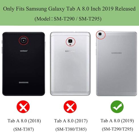 Rotating Case for Galaxy Tab A 8.0 2019 Model SM-T290, 360 Degree Rotating Stand Case Full Protective Cover for Samsung Galaxy Tab A 8.0 Inch 2019 Release Tablet (SM-T290/SM-T295), Purple in Saudi Arabia
