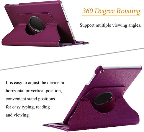 Rotating Case for Galaxy Tab A 8.0 2019 Model SM-T290, 360 Degree Rotating Stand Case Full Protective Cover for Samsung Galaxy Tab A 8.0 Inch 2019 Release Tablet (SM-T290/SM-T295), Purple in Saudi Arabia