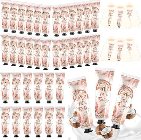 48 Sets Baby Shower Hand Cream Bulk Baby Shower Favors Bridal Shower Hand Cream Thank You Hand Cream for Guests Travel Size Hand Lotion with Organza Bags(Baby) in Kuwait