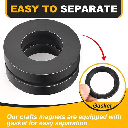 TRYMAG 12 Pack Ferrite Blocks Ceramic Magnets, 17/8"x7/8"x3/8" Heavy Duty Industrial Ceramic Blocks Magnets for Crafts, Large Rectangular Crafts Magnets for Fridge, DIY, Science and Cruises(Grade 8) in Kuwait