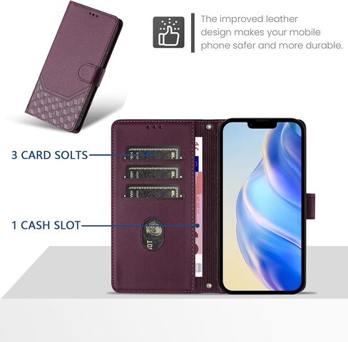 Wallet Case for Moto G Power 5G 2025 Leather with Credit Card Holders Kickstand Magnetic RFID Blocking Flip Folio Shockproof Case for Moto G Play 2025 / Moto G Power 5G 2025 Violet YBF in Saudi Arabia