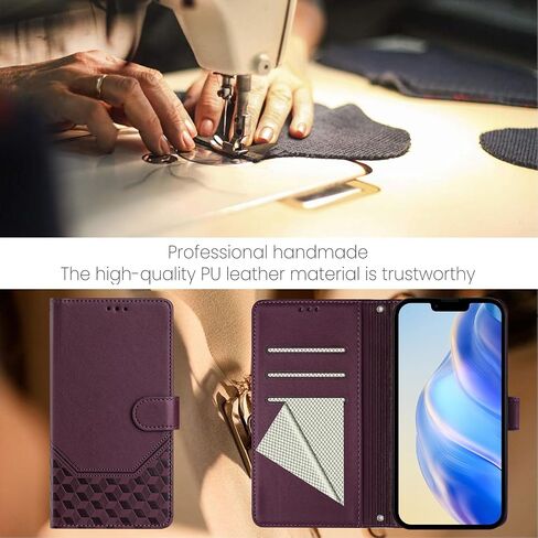 Wallet Case for Moto G Power 5G 2025 Leather with Credit Card Holders Kickstand Magnetic RFID Blocking Flip Folio Shockproof Case for Moto G Play 2025 / Moto G Power 5G 2025 Violet YBF in Saudi Arabia