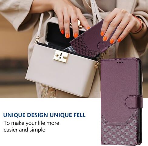 Wallet Case for Moto G Power 5G 2025 Leather with Credit Card Holders Kickstand Magnetic RFID Blocking Flip Folio Shockproof Case for Moto G Play 2025 / Moto G Power 5G 2025 Violet YBF in Saudi Arabia