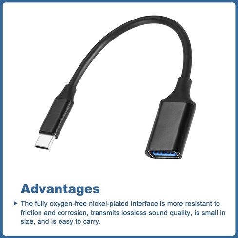 MECCANIXITY 4 Pcs USB C to USB 3.0 Adapter, USB Female to USB C Male Cable Adapter Type C Converter for Phone Laptop Car Black in Saudi Arabia