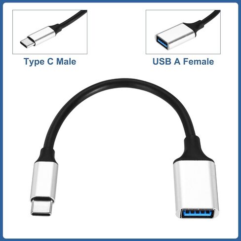 MECCANIXITY 4 Pcs USB C to USB 3.0 Adapter, USB Female to USB C Male Cable Adapter Type C Converter for Phone Laptop Car Black in Saudi Arabia