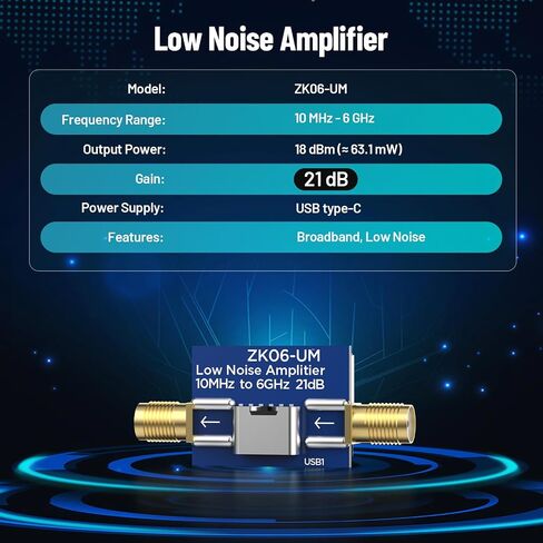 SeeSii TinySA Ultra Spectrum Analyzer with ZK06-20dB Low Noise Amplifier, 4.0 Inch 100kHz to 5.3GHz Handheld Tiny Frequency Analyzer with 32Gb Card,100kHz to 800MHz MF/HF/VHF UHF Input in Kuwait