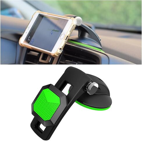 Car Phone Holder, Magnetic Auto Phone Mount for Dashboard Windshield Screen with Flexible Base, Foldable Super Stable Compatible with 15 14 13 12 Pro Max & All Phones（Green/Vent） in Saudi Arabia