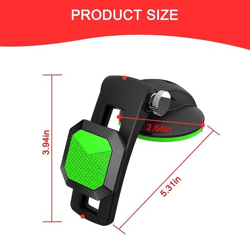 Car Phone Holder, Magnetic Auto Phone Mount for Dashboard Windshield Screen with Flexible Base, Foldable Super Stable Compatible with 15 14 13 12 Pro Max & All Phones（Green/Vent） in Saudi Arabia