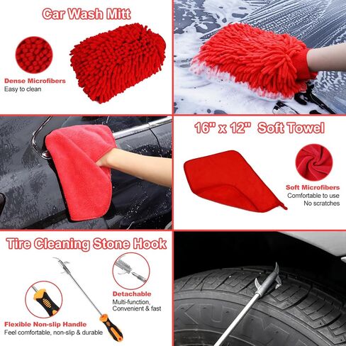 12Pcs Wheel Brush Kit for Cleaning Wheel and Tire, Wheel and Rim Brush, Car Detailing Brushes, Tire Brush, Bendable & Durable Car Wheel Rim Cleaner Brush Set,Car Detailing Cleaning Brush Supplies Kit in Saudi Arabia