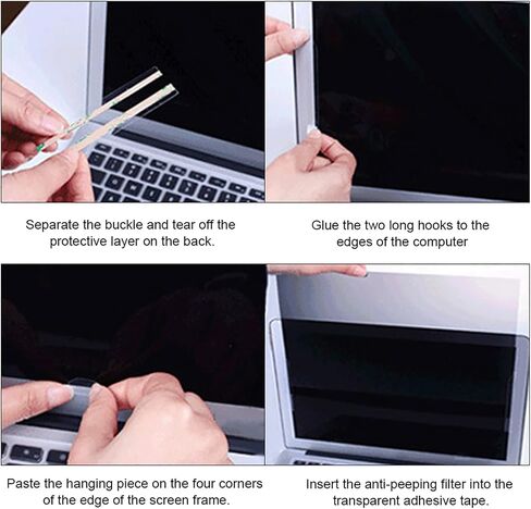 Yunir Laptop private Screen Protector for Universal 14inch Laptop Computer, 16:9 Anti Peep Anti Scratch Laptop Screen Protector Guard, Anti Glare Blue Light Filter Protector (With in Saudi Arabia