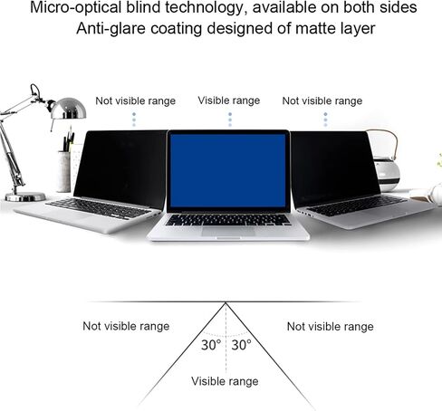 Yunir Laptop private Screen Protector for Universal 14inch Laptop Computer, 16:9 Anti Peep Anti Scratch Laptop Screen Protector Guard, Anti Glare Blue Light Filter Protector (With in Saudi Arabia