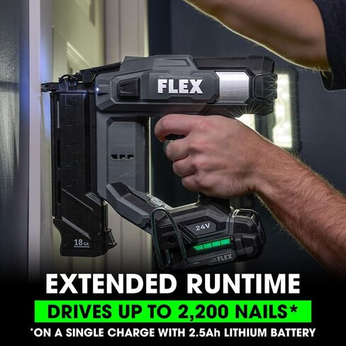 FLEX 24V Brushless Cordless 16 Gauge 3/4-inch to 2-1/2-inch Straight Finish Nailer Tool Only, Battery and Charger Not Included - FX4321-Z in Saudi Arabia