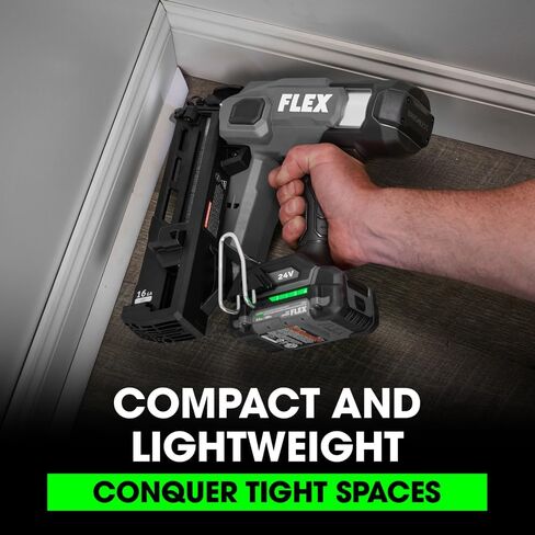 FLEX 24V Brushless Cordless 16 Gauge 3/4-inch to 2-1/2-inch Straight Finish Nailer Tool Only, Battery and Charger Not Included - FX4321-Z in Saudi Arabia