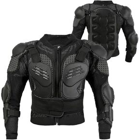 Kids Motorcycle Armor Jacket Spine Chest Protection Dirt Bike Suit Children Full Body Gear Motocross for Cycling Racing Ski