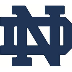 4 Inch Notre Dame Dark Blue ND Logo Decal University of Notre Dame Fighting Irish Removable Wall Sticker Art NCAA Home Room Decor 4 1/2 by 4 Inches