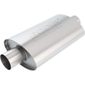 Borla 40941 Oval XR-1 Stainless Sportsman Racing Muffler Silver, 17"