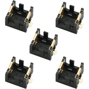 5PCS Black AG13/LR44 Horizontal Coin Button Battery Holder Soldering Terminals Button Cell Battery Holder Black Container Case