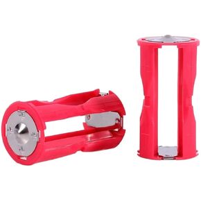 4 AAA Cylindrical Battery Adapter Brackets for Converting to C Batteries, Pack of 2, Pink in Saudi Arabia