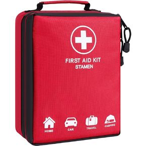 First-Aid-Kit-for-Home-Car-Vehicles-Businesses-Camping-Travel Essentials, 305PCS Labeled Emergency Trauma Medical Kits, Ideal for Truck, Survival, Sports, Hiking, Boat, Office (STAMEN)