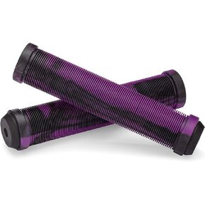 Ronin Grip Without Flange - Flangeless BMX Bike and Scooter Handlebar Grips with End Plugs - Multiple Color Options