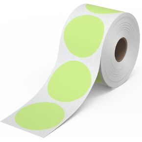 Rollo Circle Thermal Labels 2 Inch - Roll of 1,000 Round Sticker Labels - Multi-Purpose Direct Thermal Printer Stickers 2x2 (White)