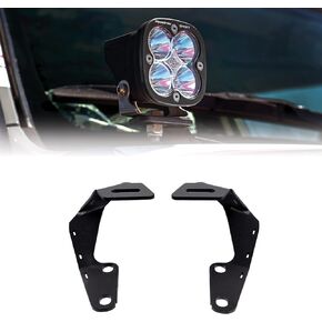 Low Profile Ditch Light Brackets for 2010-2023 Toyota 4Runner 5th Gen | Made in The USA | Rago Fabrication | Quick & Easy Installation | Driver & Passenger Side Pair | Hood Hinge Mounted