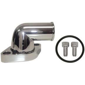 Compatible/Replacement for Chevy Small Block/Big Block Aluminum 90 Degree Swivel Water Neck - Polished