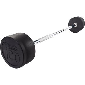 Body-Solid Rubber Coated Fixed Weights Straight Barbells- Weighted Bar for Weightlifting Exercise, Bodybuilding, Strength Training, Squat Rack & Bench Press