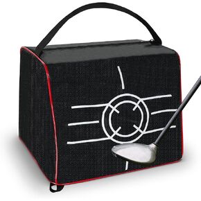 Contact Bag Golf - 15 x 10in Black Golf Crash Bag with Bullseye Target and Strap - for Impact Golf Training