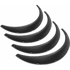 4Pcs 845mm 780mm Universal Fender Flares Flexible Polyurethane Auto Car Body Kit Black