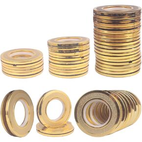 Curtain Grommet，32 Pack Inner Diameter 1-916 Inch(40mm) Curtain Eyelet Rings, Curtains Drape Snaps Nanoscale Low Noise Roman Ring,Top Grad Commercial Home Drapes Grommets (Bright Gold)