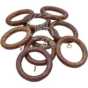 Handmade Wooden Curtain Ring,Wood Drapery Rings,Curtain Ring for Door&Window Decor Easy Glide Curtain Rings:-Smooth,Durable&Stylish Window(Inner Dia 1.75,Outer Dia 2.5 Inch) Rosewood (Pack of 100)