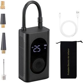Car Tire Inflator Portable Air Compressor with LED Light Digital Display 150PSI 4000mAh Air Pump for Car,Motorcycle, Bike
