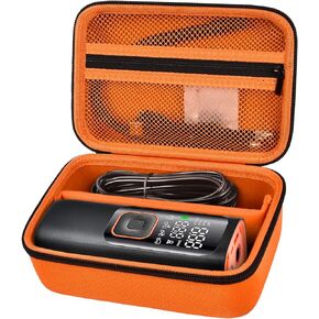 Case Compatible with ILTIDE/for Frarome/for LOLSSA/for Teffim/for Hafuloky/for Skight Tire Inflator Portable Air Compressor, Car Air Pump Storage Holder for Air Tube & Accessories (Box Only) - Orange
