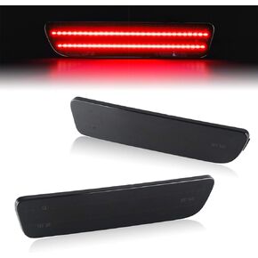 Gempro 2 قطعة عدسة دخان حمراء LED مصباح علامة جانبية مجموعة مصابيح خلفية بديلة متوافقة مع Ford Mustang 2005 2006 2007 2008 2009