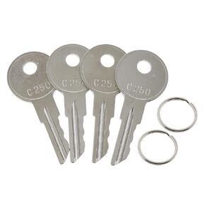 JEENDA 2PCS Ignition Keys C250 Replaces 089216-001 170151-001 Compatible with Crown Forklift (2)